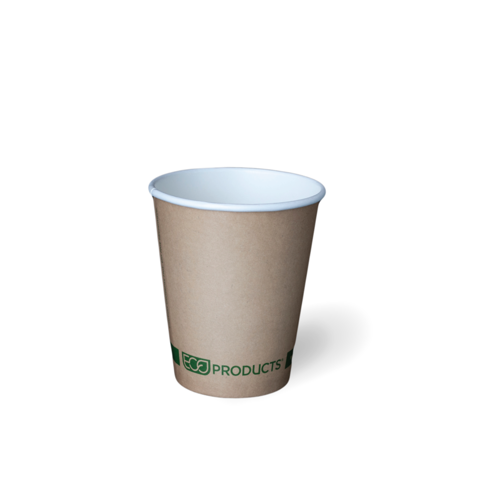 8OZ Single Wall 'Greenstripe' PLA Hot Cup - Detpak - Shop 24/7 at Packnet